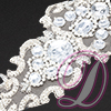 Beaded Applique (Motif) with Rhinestone Accents
